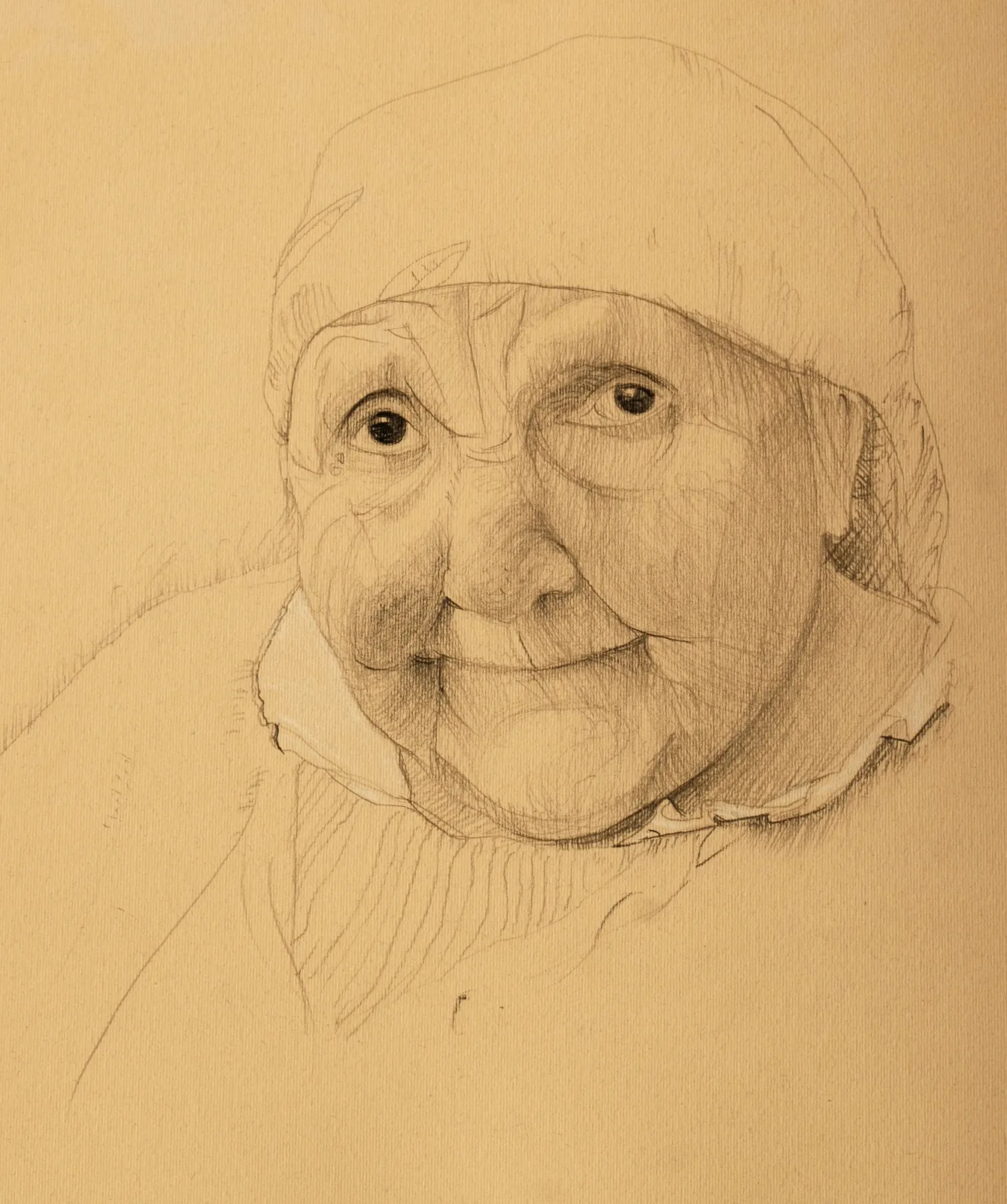Zdzisław Wiatr, Babcia Anielka, rysunek, 2008