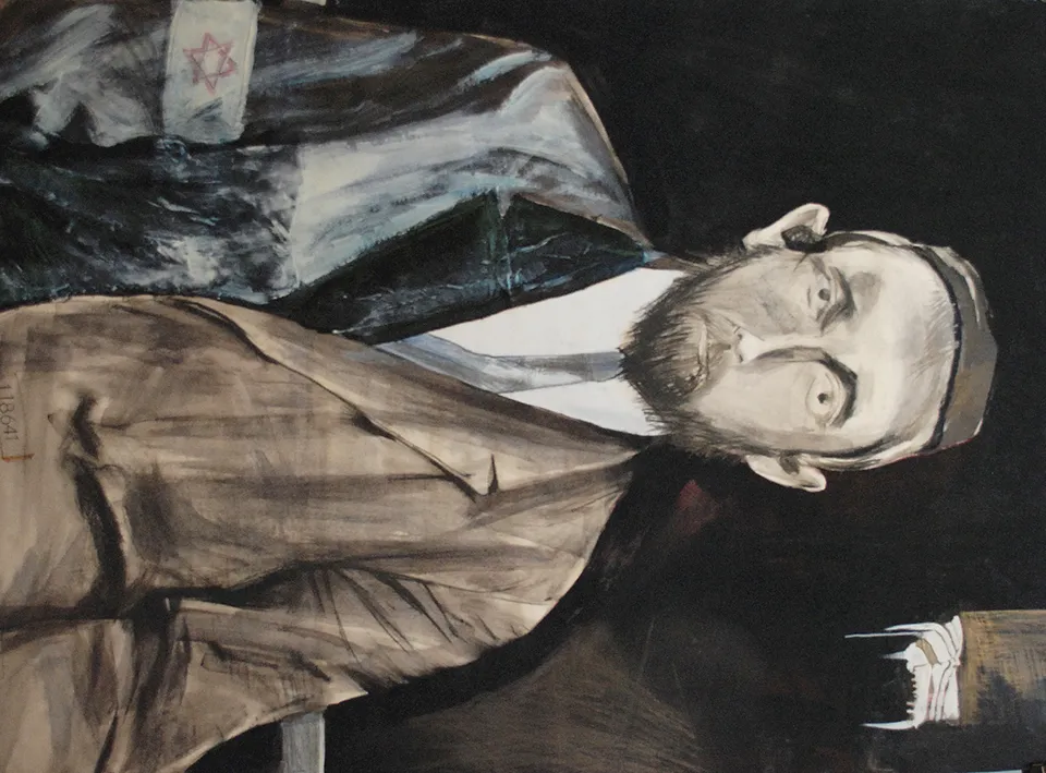Zdzisław Wiatr, Bez tytułu, rysunek + collage, 1987