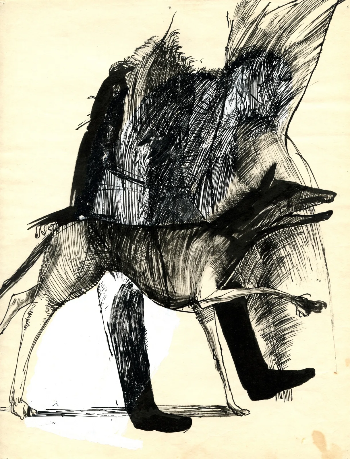 Zdzisław Wiatr, Idący z psem, 1982
