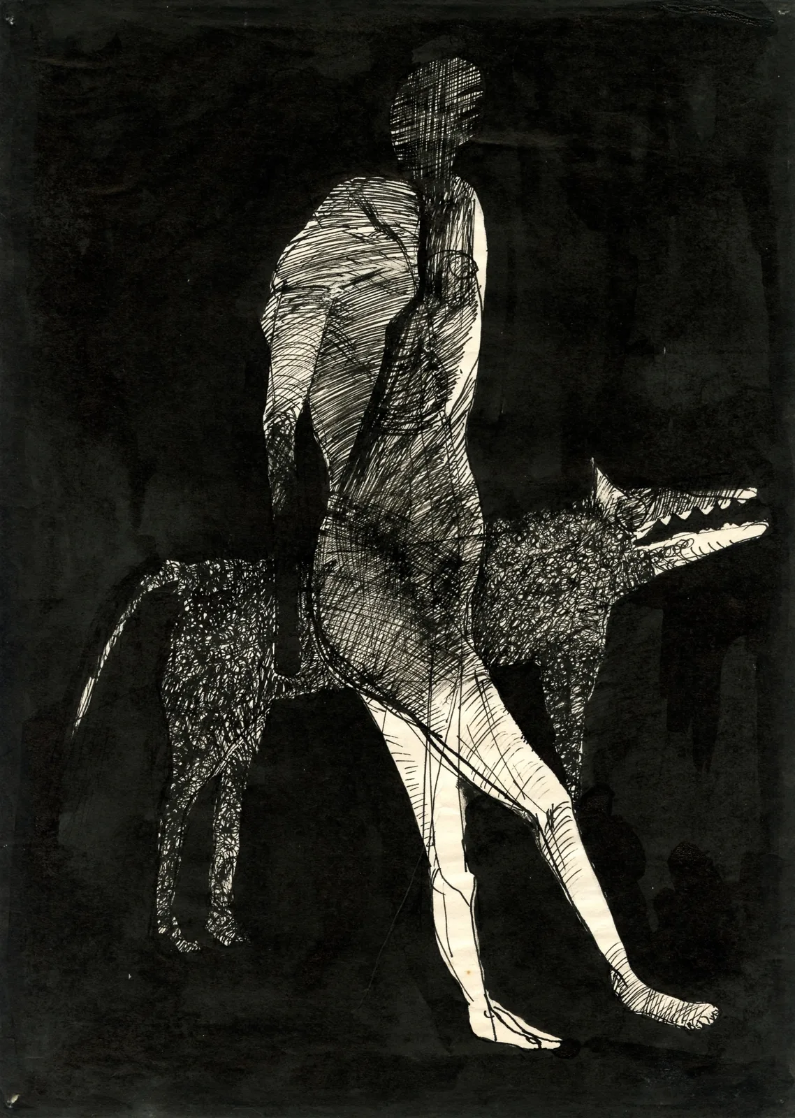 Zdzisław Wiatr, Idący z psem, 1982