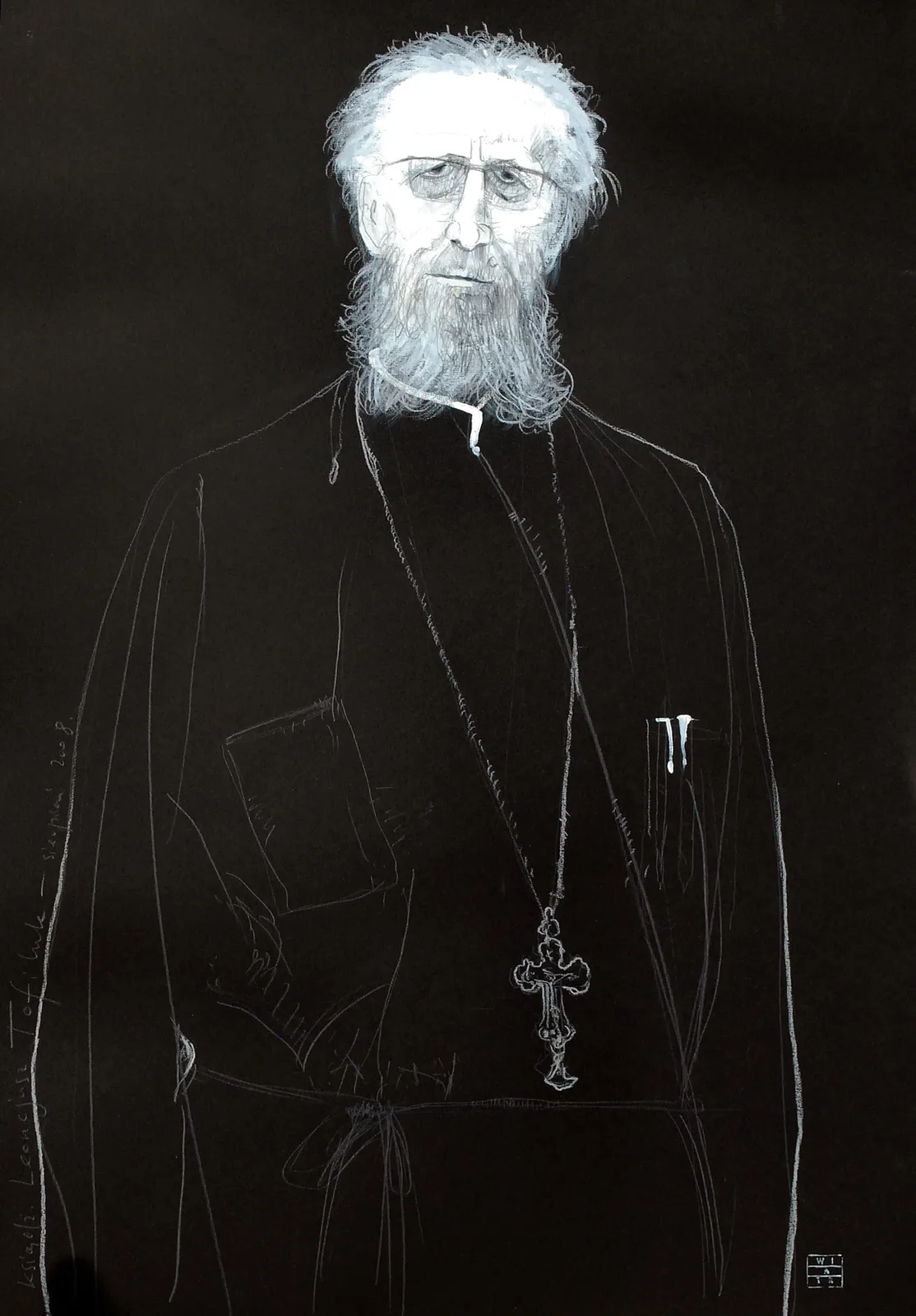Zdzisław Wiatr, Ksiądz Leoncjusz Tofiluk, rysunek, 2008