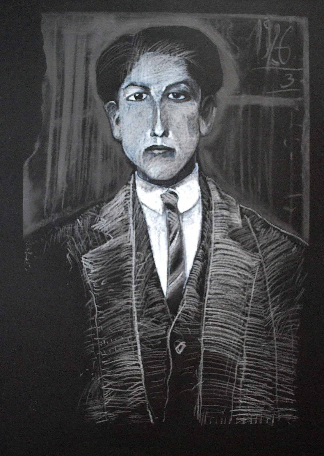 Zdzisław Wiatr, LESKO 1926 – młodzieniec, rysunek, 2001