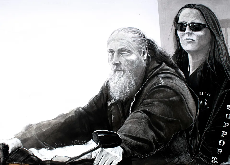 Zdzisław Wiatr, Pietia i Olga, rysunek, 2016