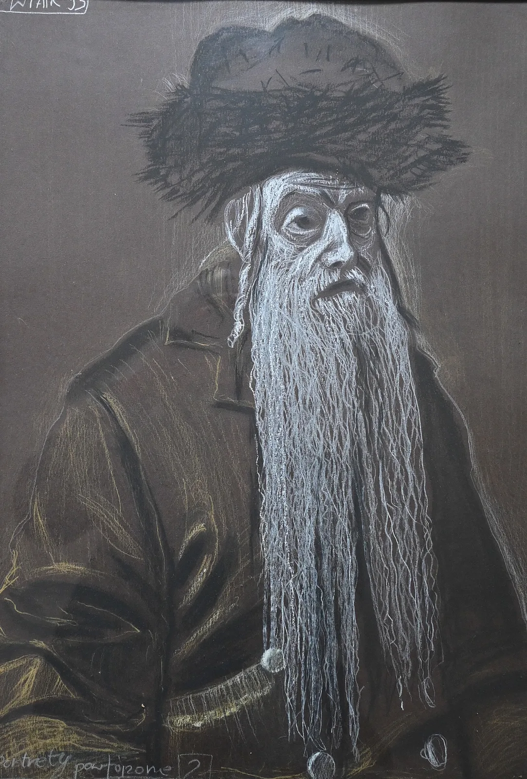 Zdzisław Wiatr, Portrety powtórzone II, pastel, 1993