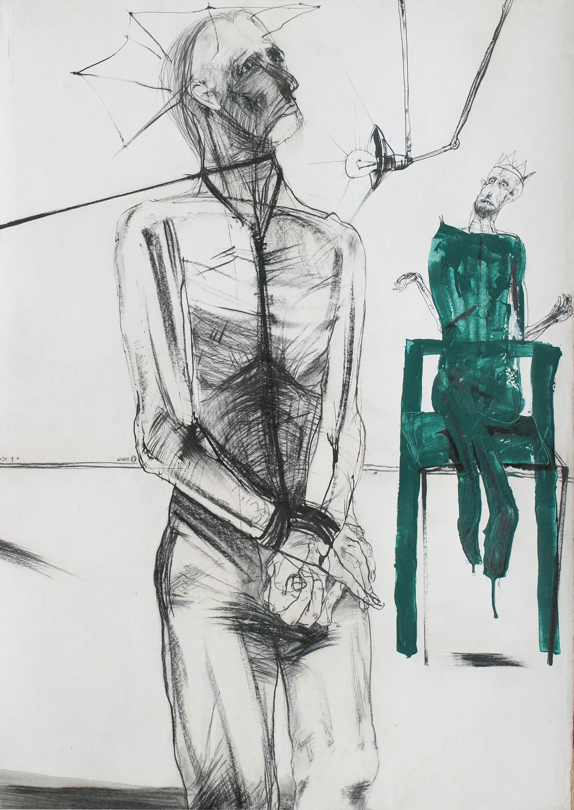 Zdzisław Wiatr, Stacja I, rysunek, 1987