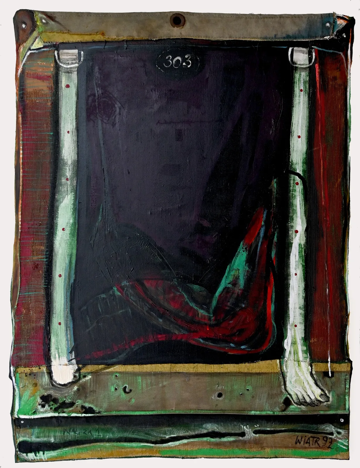 Zdzisław Wiatr, Waliza 1, technika mieszana, 1992