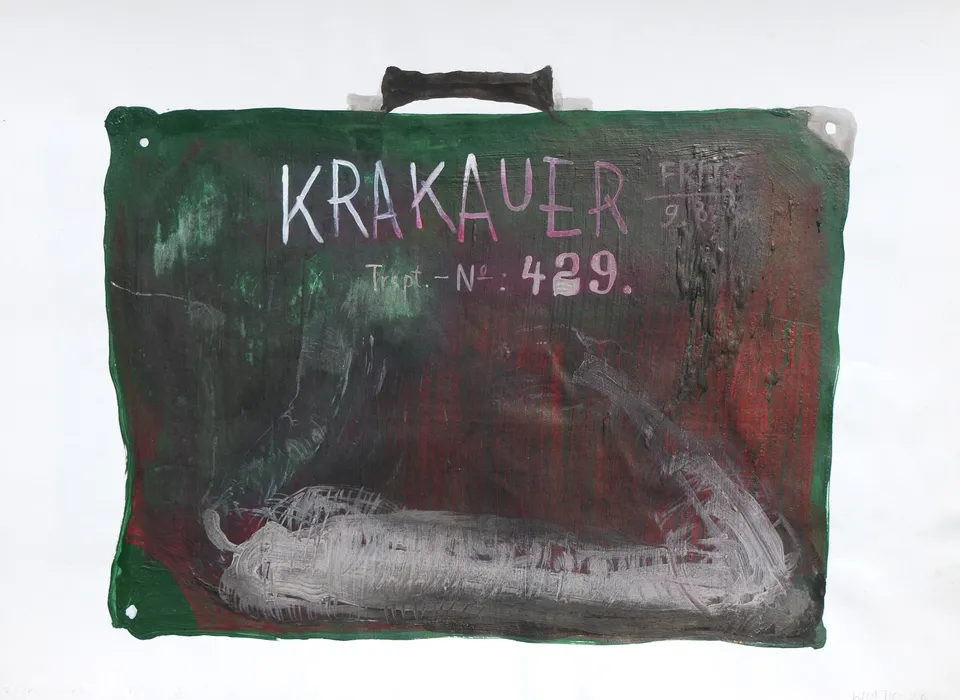 Zdzisław Wiatr, Waliza II (Krakauer Fritz), rysunek, 1992